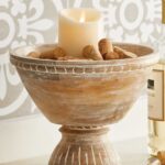 Buy flameless candles with decorative bowl