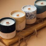 Best Etsy candles to give as gifts with ceramic jar candles, wood wicks