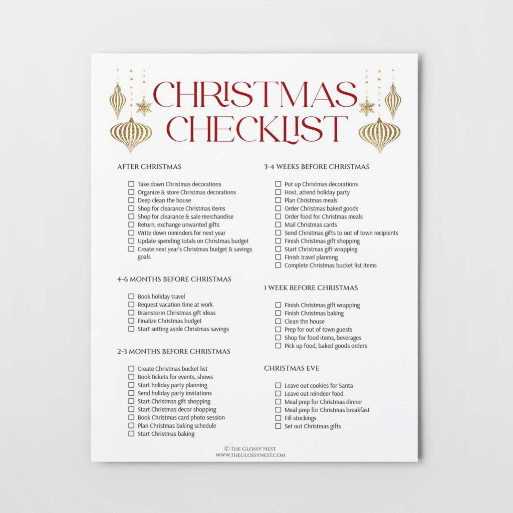 Free Printable A Christmas Planning Checklist For This Year Free Printable A Christmas Planning Checklist For This Year