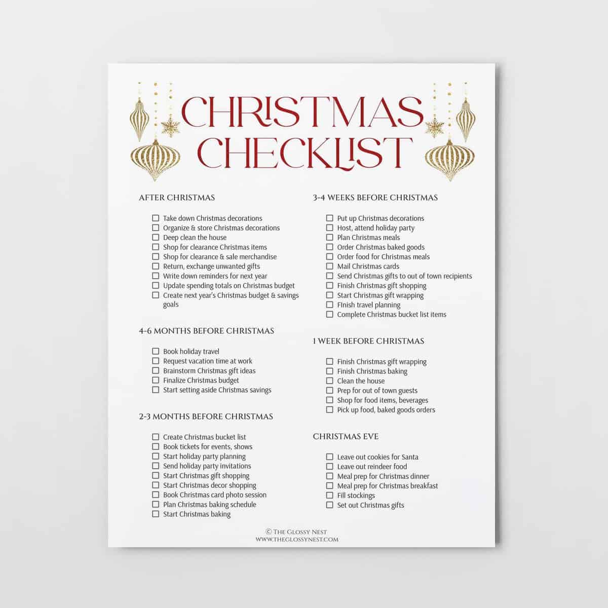 Free Printable!} A Christmas Planning Checklist For This Year