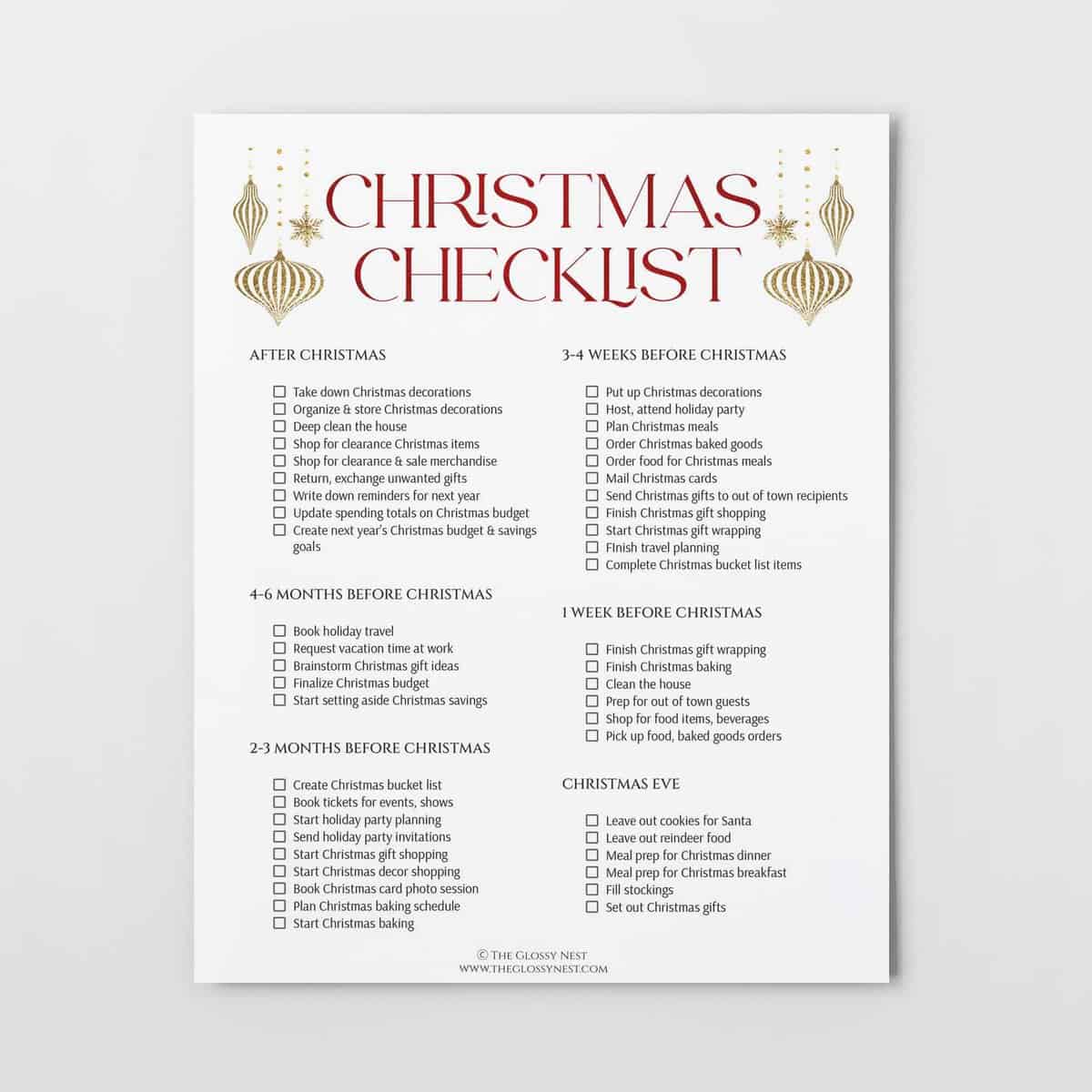 {Free Printable!} A Christmas Planning Checklist For This Year