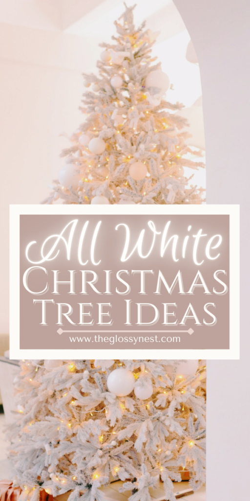 all white Christmas tree
