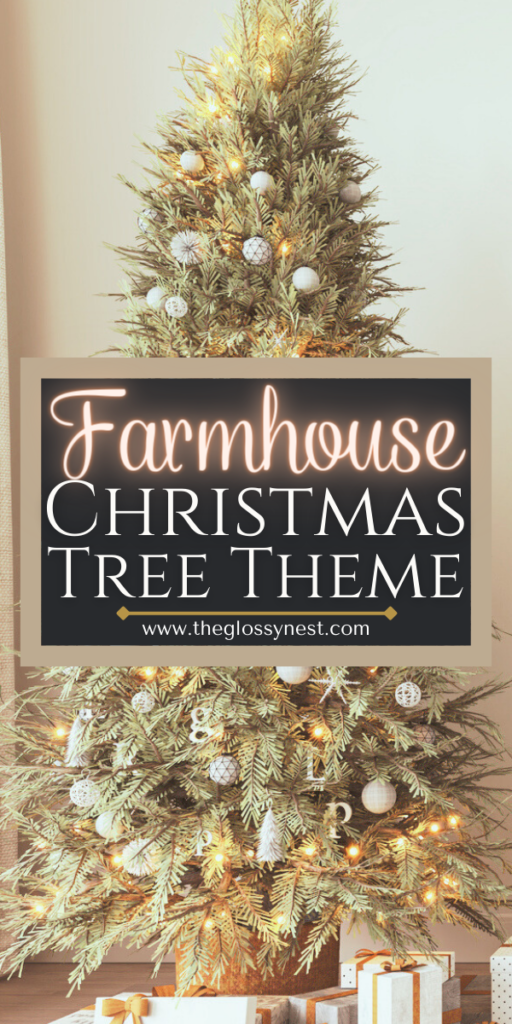 rustic, modern farmhouse christmas tree