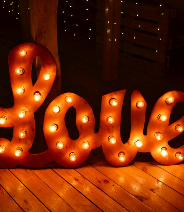 love light up wedding sign for reception