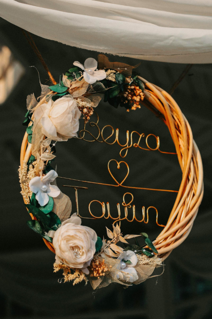 handmade wedding sign for reception