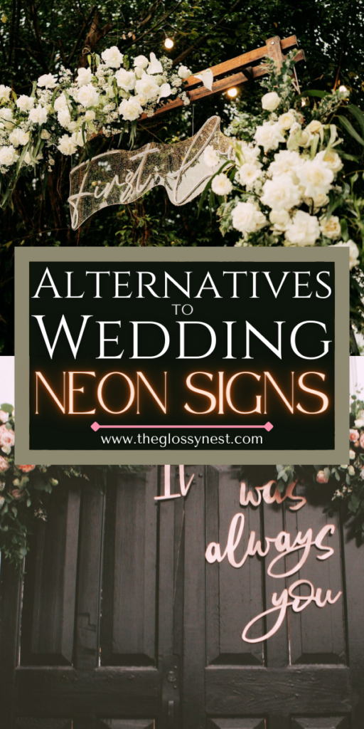 alternatives to wedding neon signs