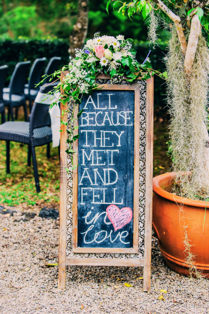 wedding sign chalkboard easel for reception